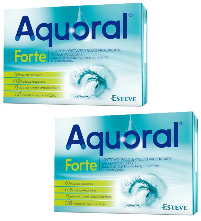 Aquoral Forte Lubricating Eye Drops 2x30 Single Dose