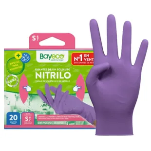 Bayeco Heavy Duty Nitrile Gloves Purple Size S 20 pcs
