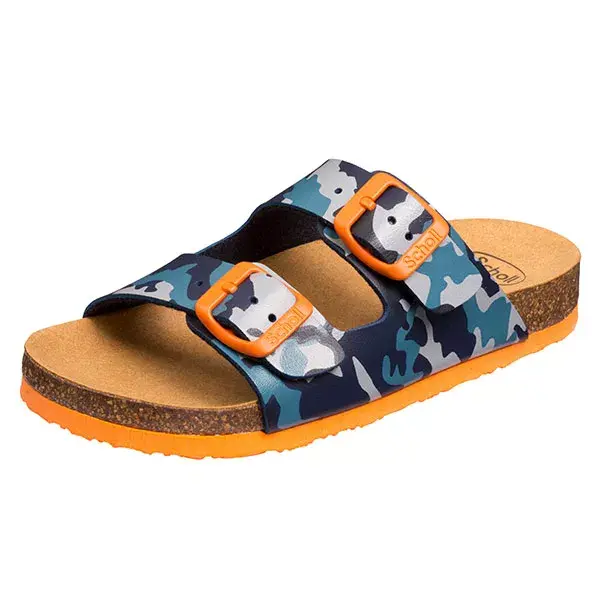 Scholl Zapatos de Verano Kids Mules Air Bag Azul NaranjaTalla 31