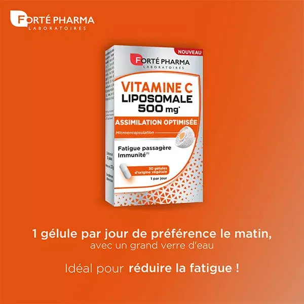 Forté Pharma Vitamine C Liposomale 500 mg Fatigue Immunité 15 gélules végétales