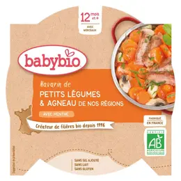 Babybio Repas Midi Assiette Navarin de Petits Légumes Agneau +12m Bio 230g