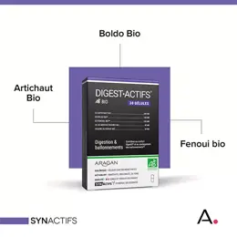 Aragan - Synactifs - Digestactifs® BIO - Digestion - Extraits de Fenouil - 30 gélules