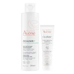 Avène Cicalfate+ Gel Nettoyant Assainissant Visage et Corps 200ml + Crème Réparatrice Protectrice 100ml