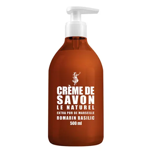 Savon Le Naturel Extra Pur Crème de Savon Romarin Basilic 500ml