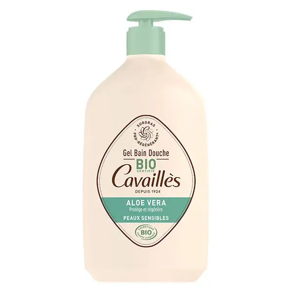 Rogé Cavaillès Gel Bain Douche Surgras Aloé Vera Bio 1L + Éco-Recharge Bio 1L