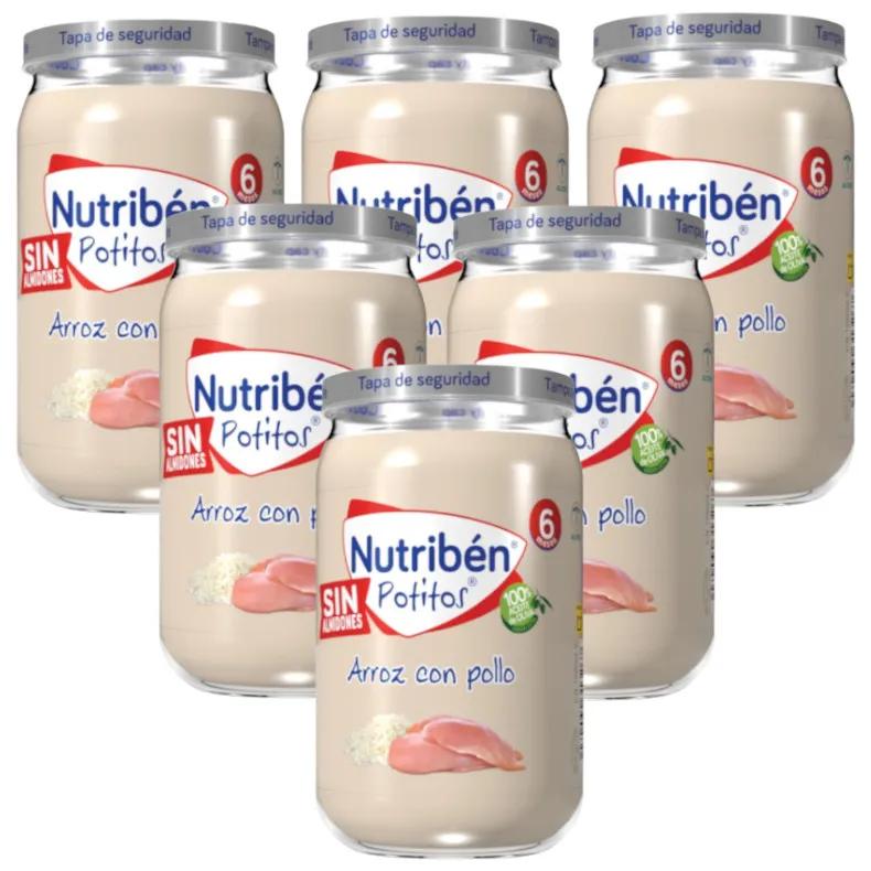 Nutribén Potito Poulet au riz +6 mois 6x235 gr