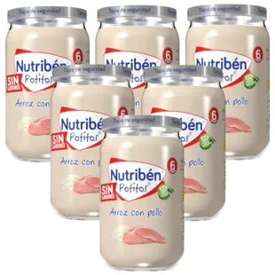 Nutribén Potito Pollo con Arroz +6m 6x235 gr
