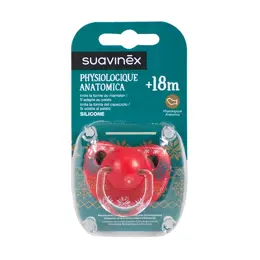 Suavinex Sucette Silicone Physiologique Hiver Rouge +18m