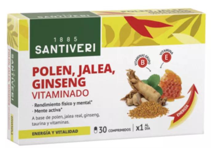 Santiveri Pollen, Jelly and Ginseng 30 Tablets