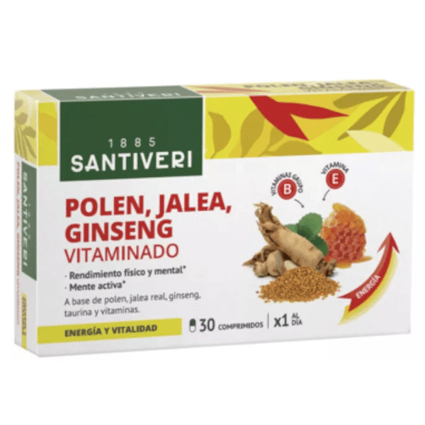 Santiveri Pollen, Jelly and Ginseng 30 Tablets