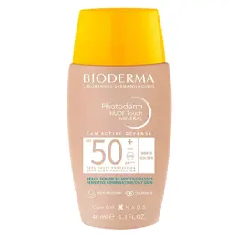 Bioderma Photoderm Nude Touch Crème Solaire minérale Teinte Dorée  SPF50+ 40ml