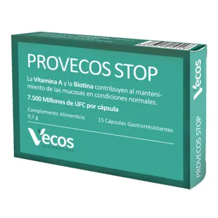 Vecos Nucoceutical Provecos Stop 15 Gastro-Resistant Capsules