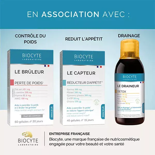 Biocyte Ventre Plat Minceur Double Action Probiotiques 5 souches 30 gélules