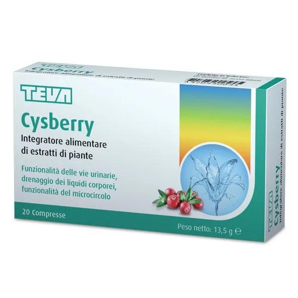 Teva Cysberry Integratore Vie Urinarie e Microcircolo 20 Compresse