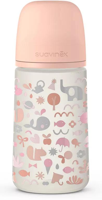 Suavinex Babyfles Memories Anatomische siliconen speen maat T1M 270ml oranje