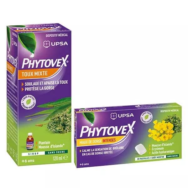 Lot Promo Upsa Phytovex Sirop Toux Mixte Sans Sucre et Pastilles Maux ...