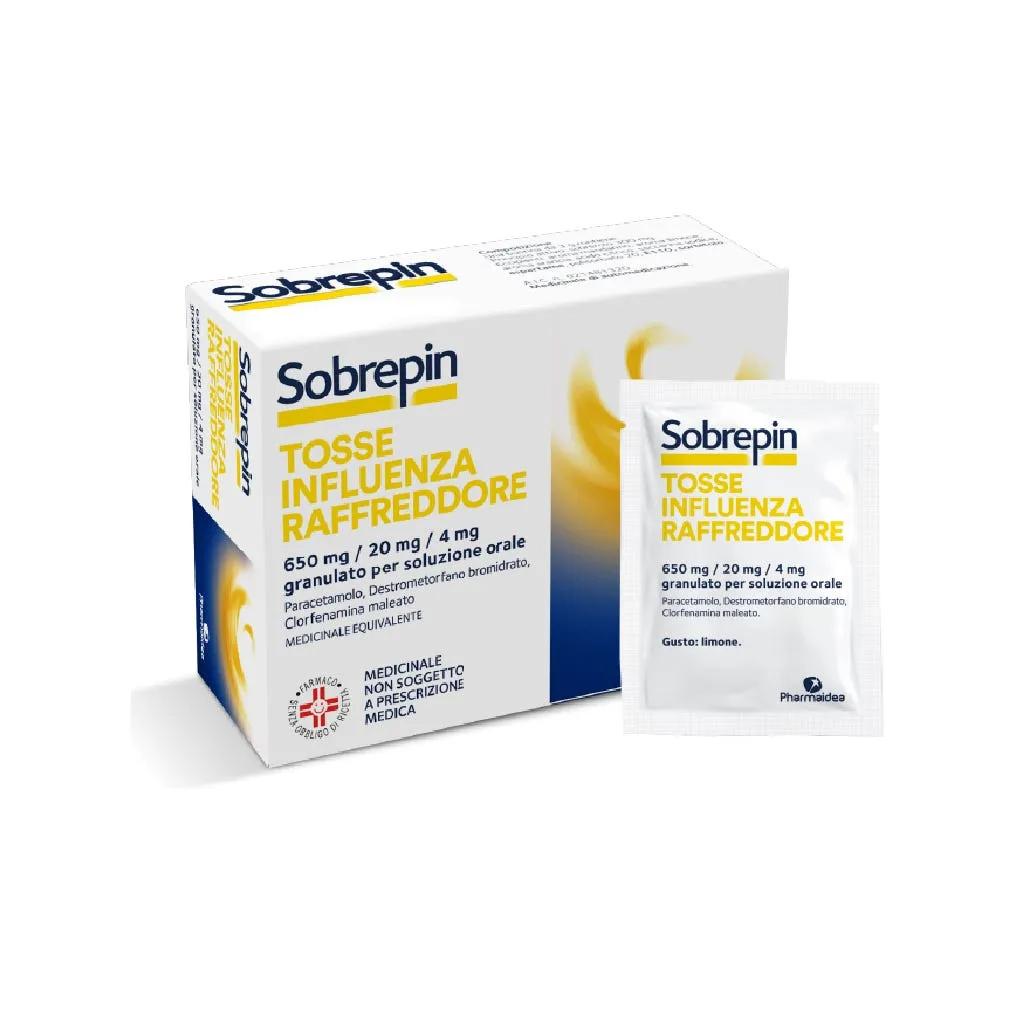 Sobrepin Tosse Influenza Raffreddore* Orale Granulato 650Mg + 20 Mg + 4 Mg 10 Bustine 