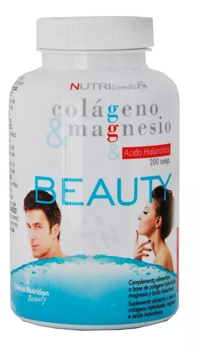 Clinical Nutrition Beauty Colágenio + Magnésio + Acido hialurónico 200 comprimidos