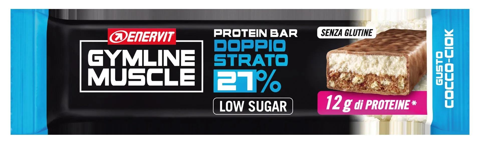 Enervit Gymline Muscle Protein Bar 27% Barretta Proteica Cocco-Ciok 45 g