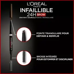 L'Oréal Paris Infaillible Brows 24h Crayon à Sourcils N°1 Black 1ml