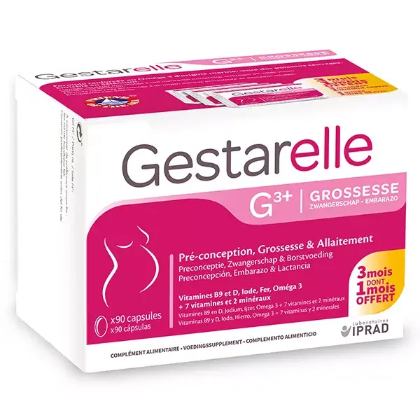 Iprad Gestarelle G3+ Grossesse / Embarazo 90 cápsulas