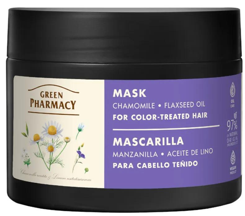 Masque à la camomille et à l&#39;huile de lin Greenpharmacy pour cheveux colorés 300 ml