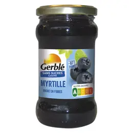 Gerblé Sans Sucres Ajoutés Confiture Myrtille 320g