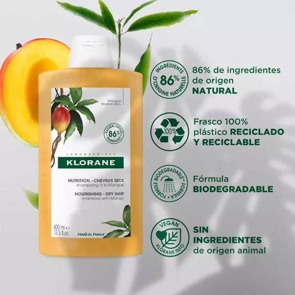 Klorane nourishing shampoo handle 400ml