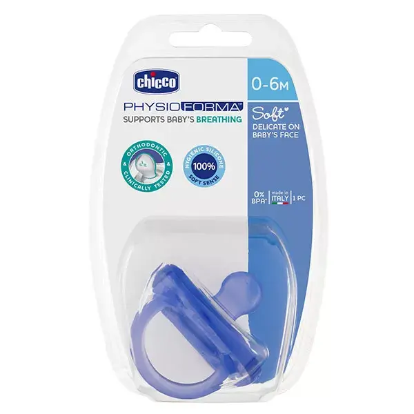 Chicco Pacifier Physio Soft All Silicone +0m Green