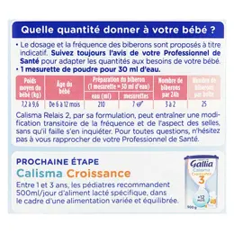 Gallia Calisma Relais Lait 2ème Âge 830g