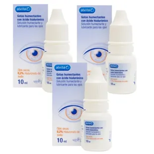 Alvita Gotas Hidratantes com Ácido Hialurônico 3x10 ml