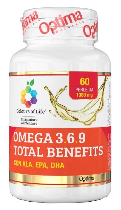 Optima Colours of Life Omega 3.6.9 Total Benefits Integratore Antiossidante 60 Softgel