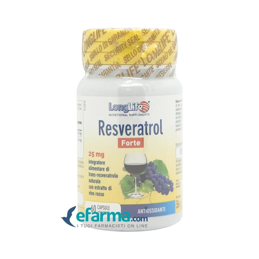 Longlife Resveratrol Forte Integratore Antiossidante 60 Capsule