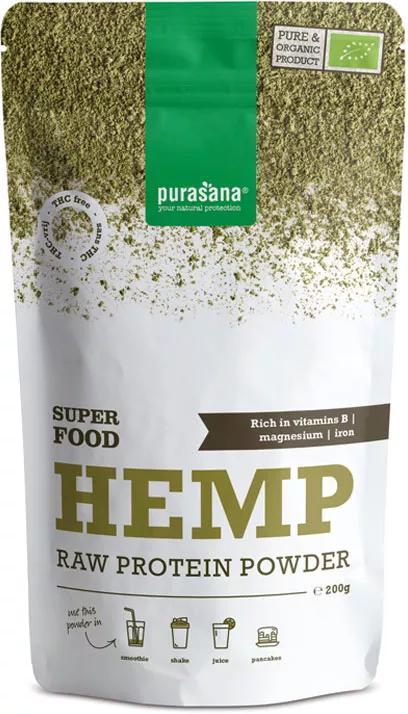 Purasana Vegan Organic Hemp Protein Powder 200 gr