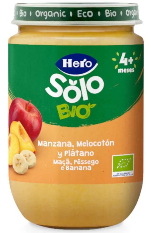 Hero Solo Bio Jar Appel, Perzik en Banaan +4m 190 gr