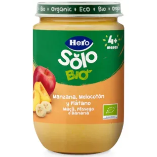 Hero Solo Bio Jar Maçã, Pêssego e Banana +4m 190 gr