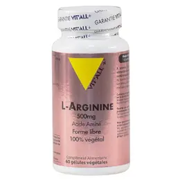 Vit'all+ L-Arginine 500mg 60 gélules végétales