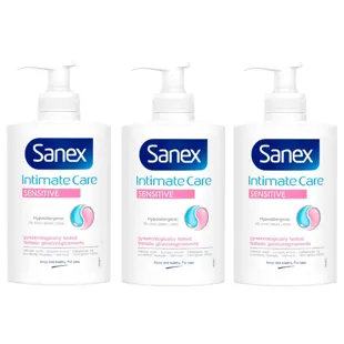Sanex Dermo Sensitive Intimate Wash 3x250 ml