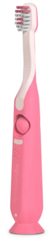 Brosse à dents rose Suavinex pour enfants de 2 à 6 ans