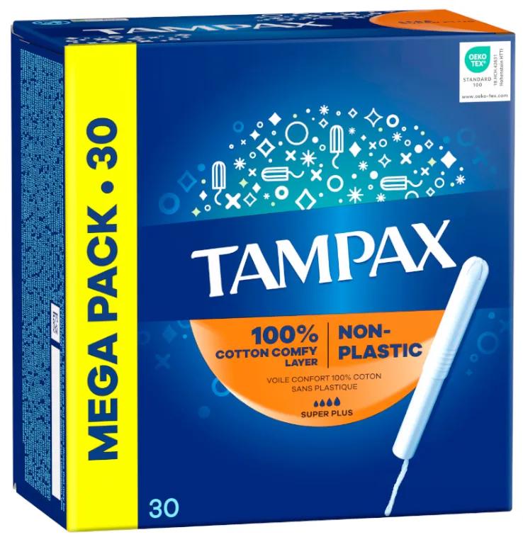 Tampons Tampax Super Plus avec applicateur 30 unités