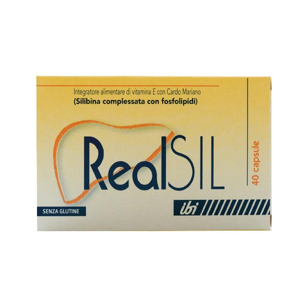 RealSIL Integratore Antiossidante con Vitamina E e Cardo Mariano  40 Capsule