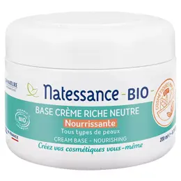 Natessance DIY Base Crème Riche Neutre Nourrissante Bio 200ml