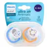 Avent Sucette Ultra Air 6-18m Mixte Love Pap Lot de 2