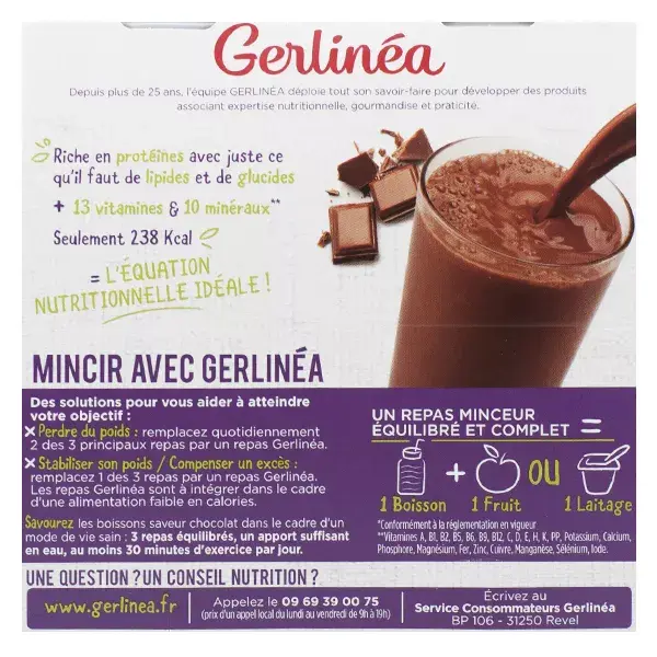 Gerlinéa Repas Minceur Bebida de Chocolate 4 x 236ml