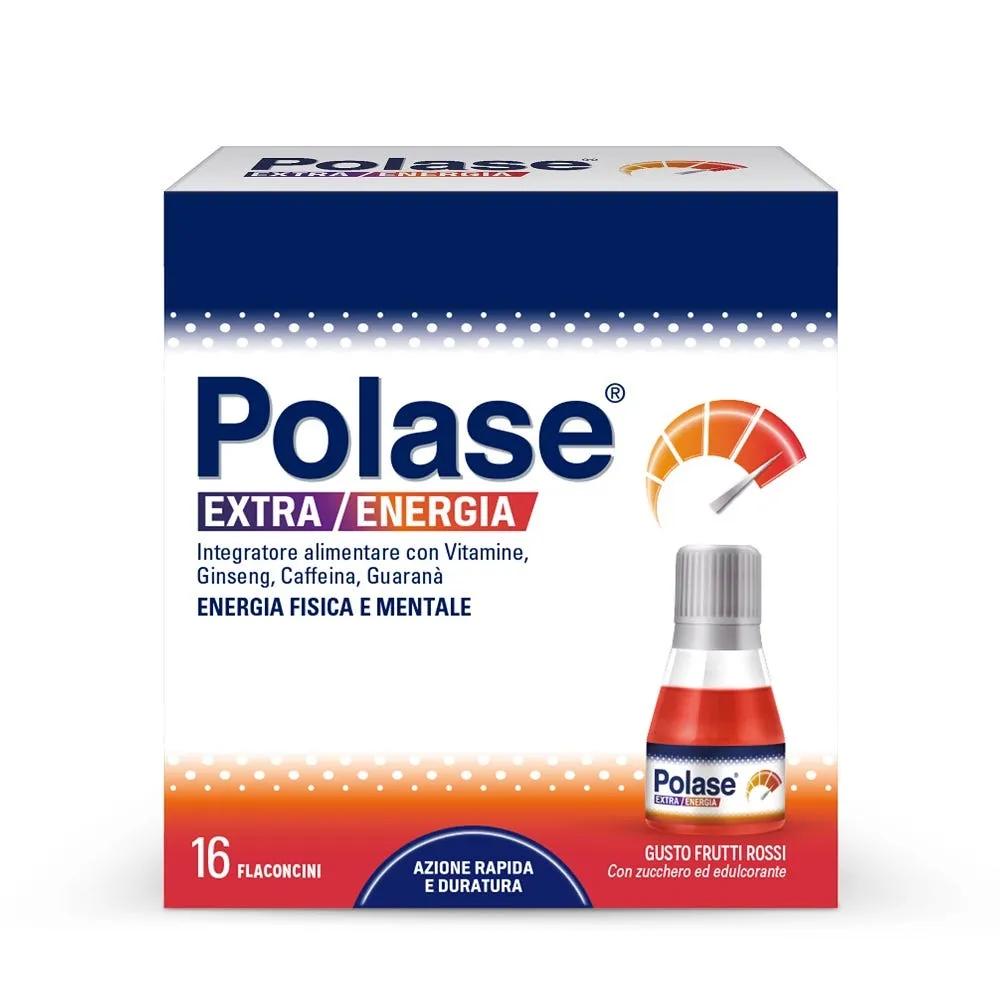 Polase Extra Energia Integratore Alimentare Vitamina B Vitamina C Ginseng Guaranà 16 Flaconcini