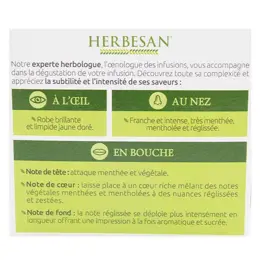 Herbesan Bio Infusion Transit Facile Saveur Menthe n°2 20 sachets