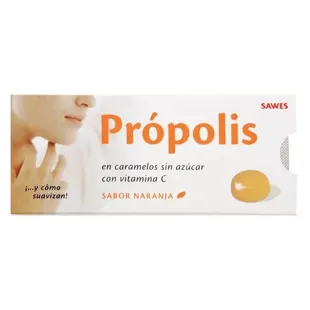 Sawes Propolis Orange Sugar Free Candies Blister 22 gr