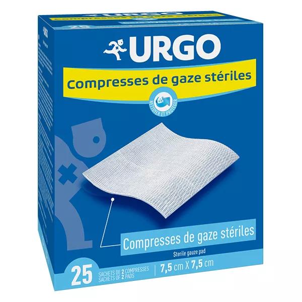 Urgo Soins Infirmiers Compresa de gasa estéril 7,5 x 7,5cm 25 bolsitas