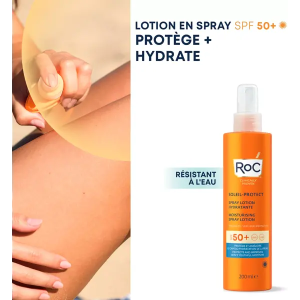 RoC Soleil Protect Spray Lotion Hydratante Corps SPF50+ 200ml