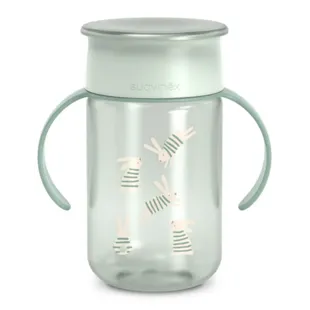 Suavinex Wonderland 360º Cup with Handles and Spill-Proof Lid, Green +12m 340ml